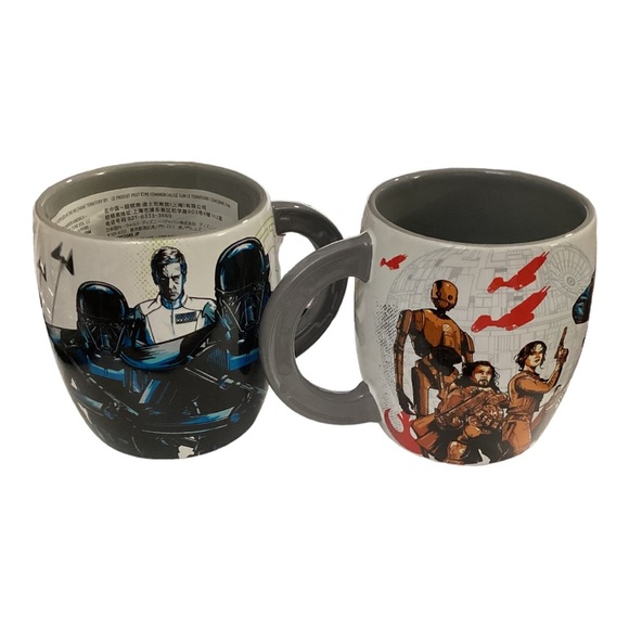 NWT Disney Store‎ Rogue One A Star Wars Story 16 oz Coffee Cup Mugs set (2) - Picture 1 of 8
